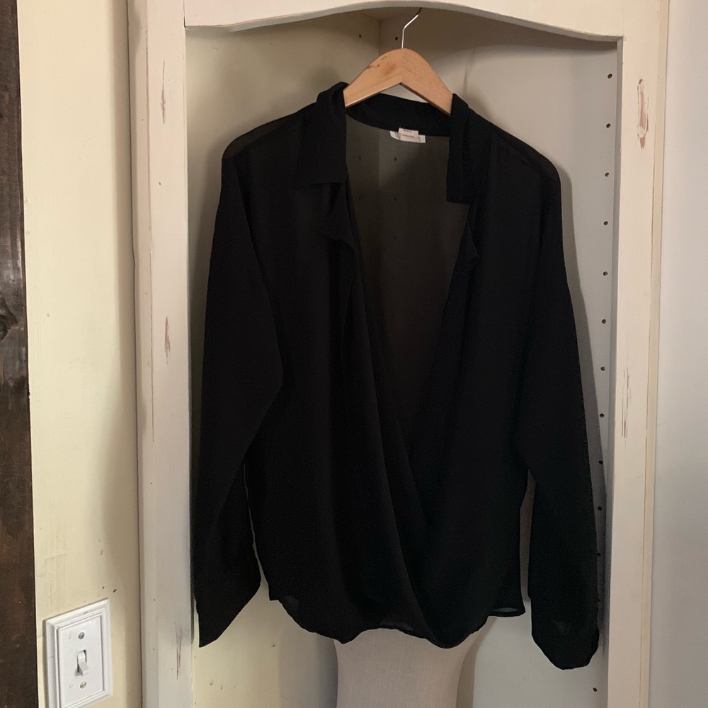 Check it Out Plus, XL Black Blouse